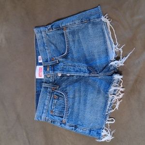 Solid & Striped Re/Done Denim Cutoff Shorts